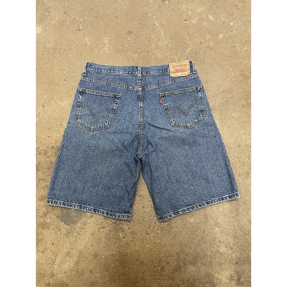 Levis 550 Shorts Mens 36 Blue Denim Relaxed Fit Bermuda Stone Wash 5-Pocket - Picture 8 of 16